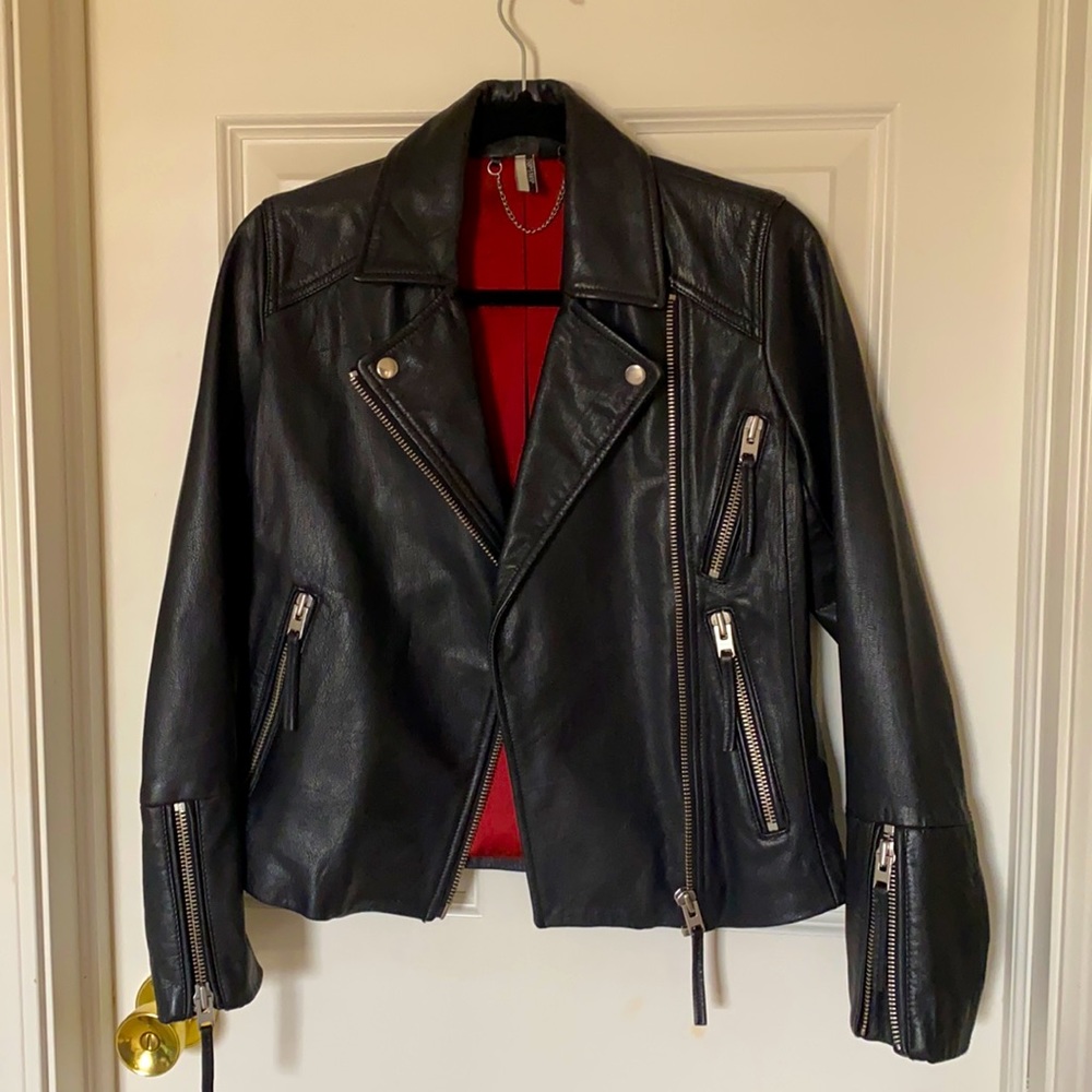 TOPSHOP LEATHER BIKER JACKET